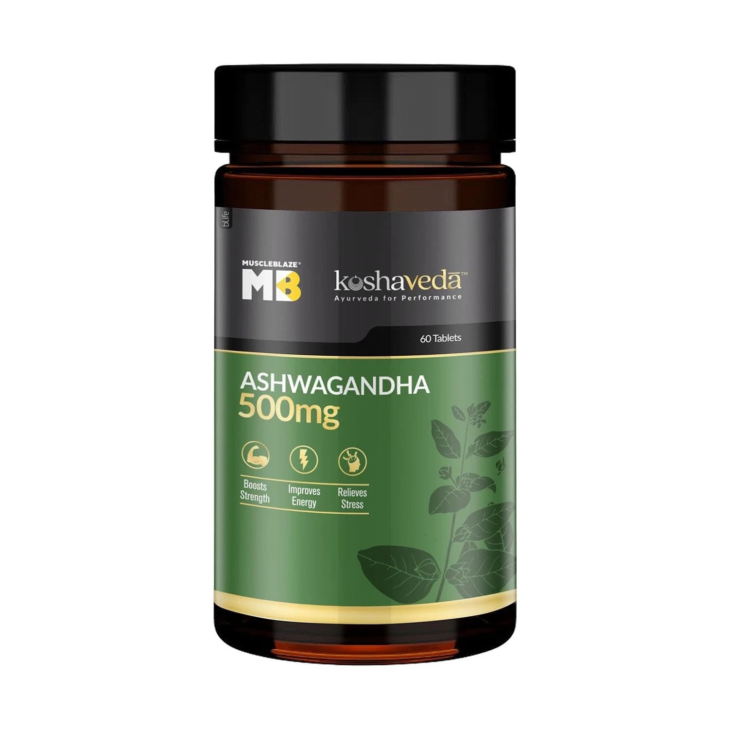 MuscleBlaze Koshaveda Ashwagandha 500mg Tablets Pack Of 60 Tabs