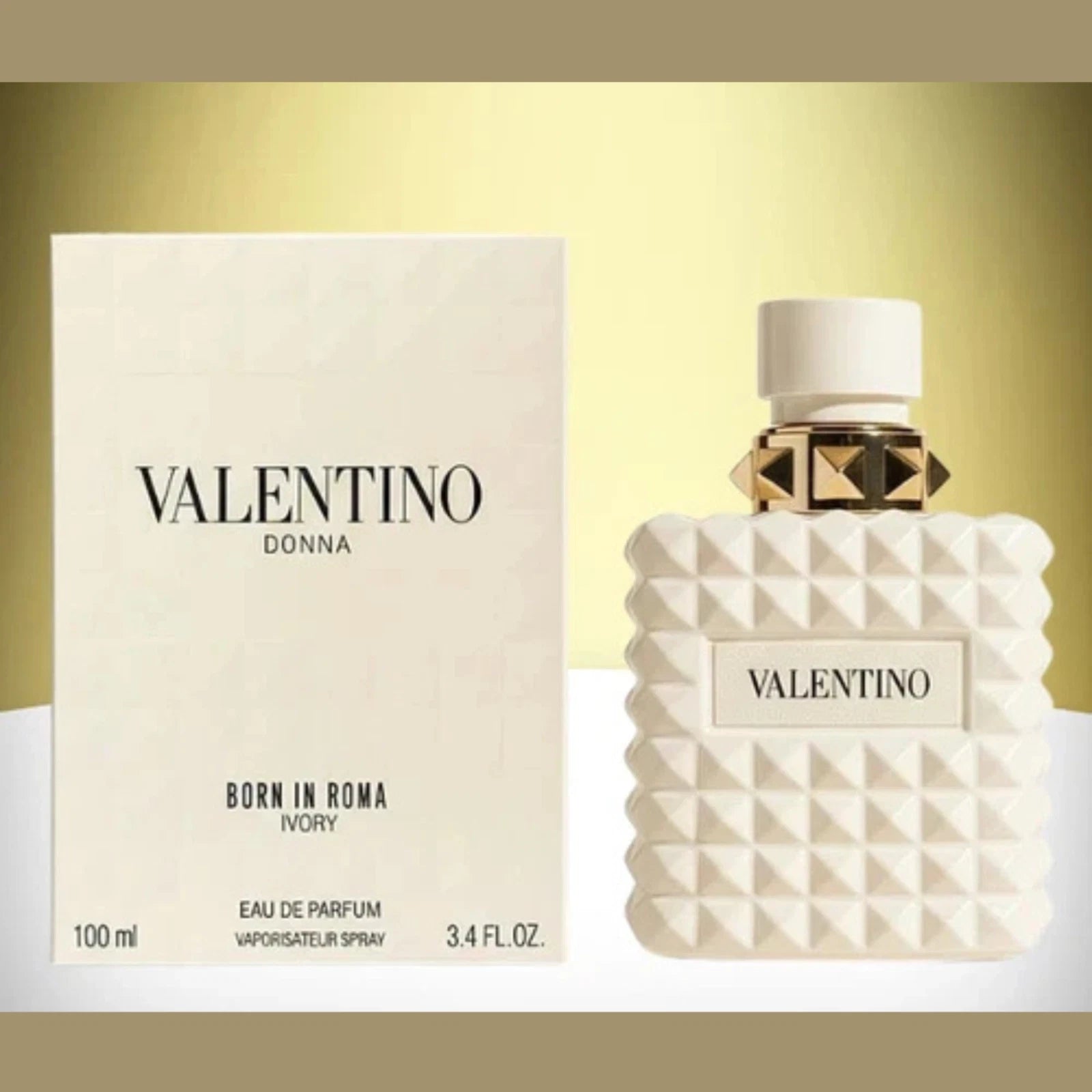 VALENTINO DONNA BORN IN ROMA IVORY EAU DE PARFUM SPRAY 3.4 Oz / 100 ml NEW