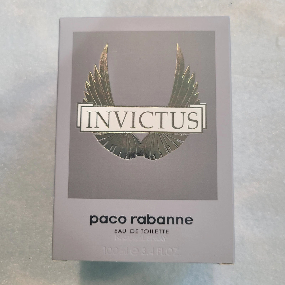 EMPTY BOX INVICTUS Paco Rabanne men cologne 100ML 3.4 OZ EMPTY BOX