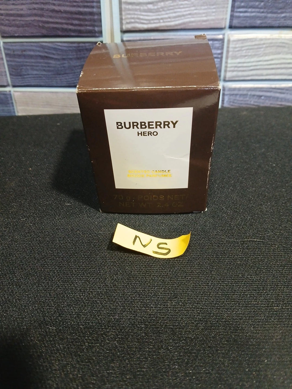 Fathers Day Burberry Hero Scented Candle 2.4 oz New Open Box