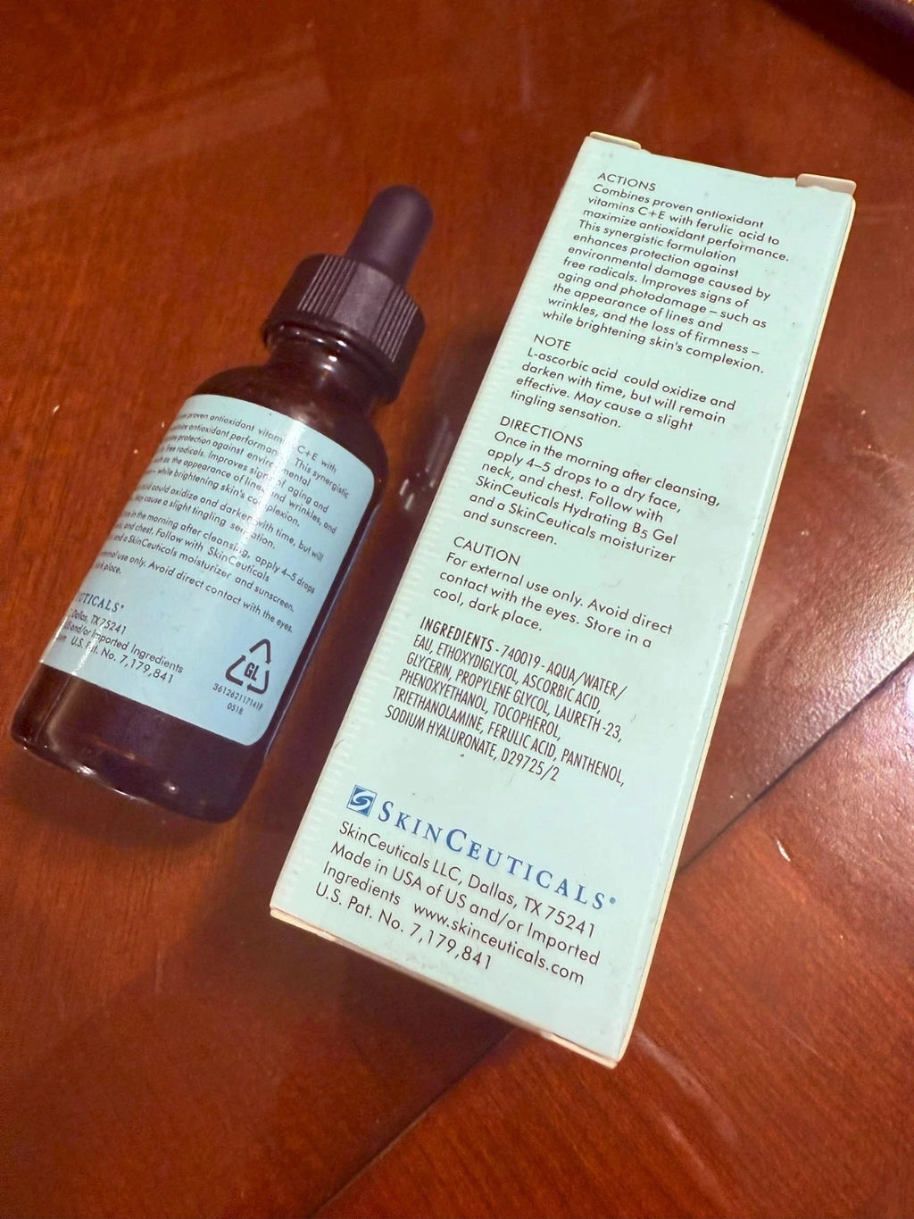 SkinCeuticals CE Ferulic Serum 15% Vitamin C 1oz –Fresh not Oxidized New (Real)