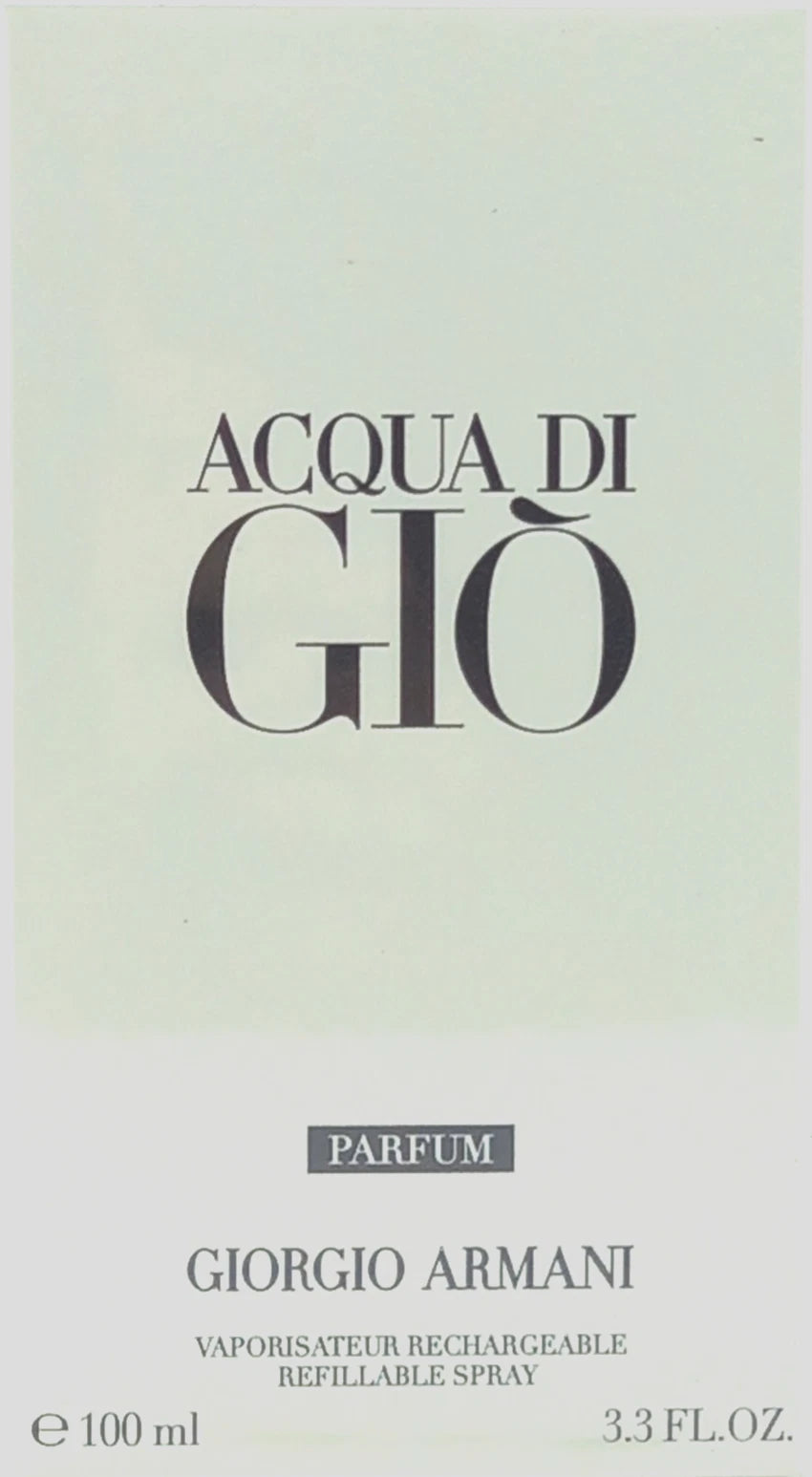 GIORGIO ARMANI ACQUA DI GIO PARFUM SPRAY FOR MEN 3.3 Oz / 100 ml BRAND NEW ITEM!